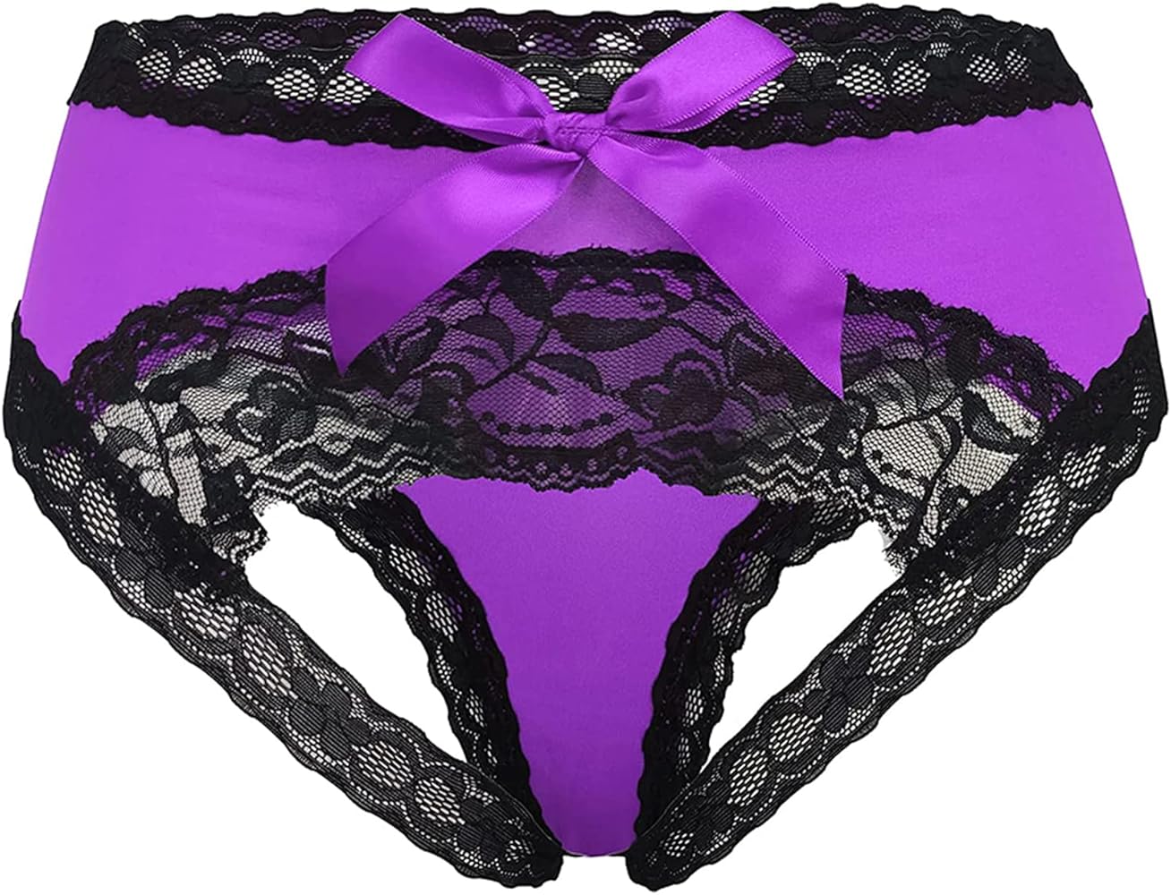 Plus Size Panties For Women Midnight Sexy Bow Lace Underwear Cute Briefs