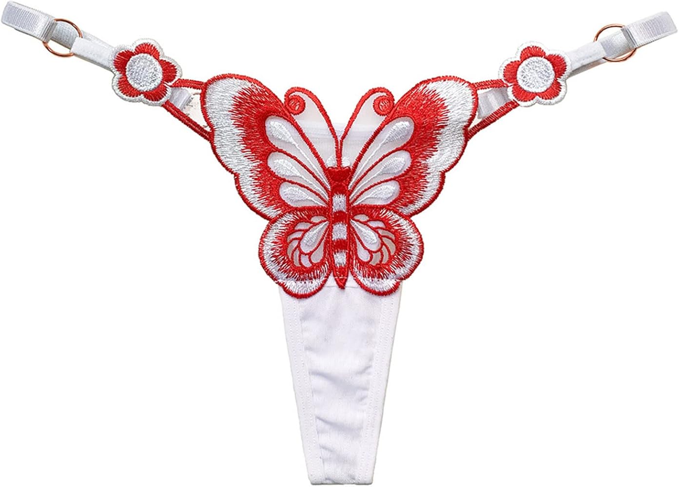 Women Lingerie Sexy Thong Lace Embroidery Butterfly See Through Panties Low Rise Seamless Comfy Breathable Underwear