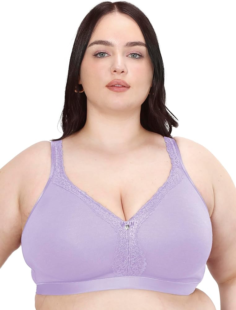 Curvy Couture Women's Plus Size Cotton Luxe Unlined Wire-Free Bra